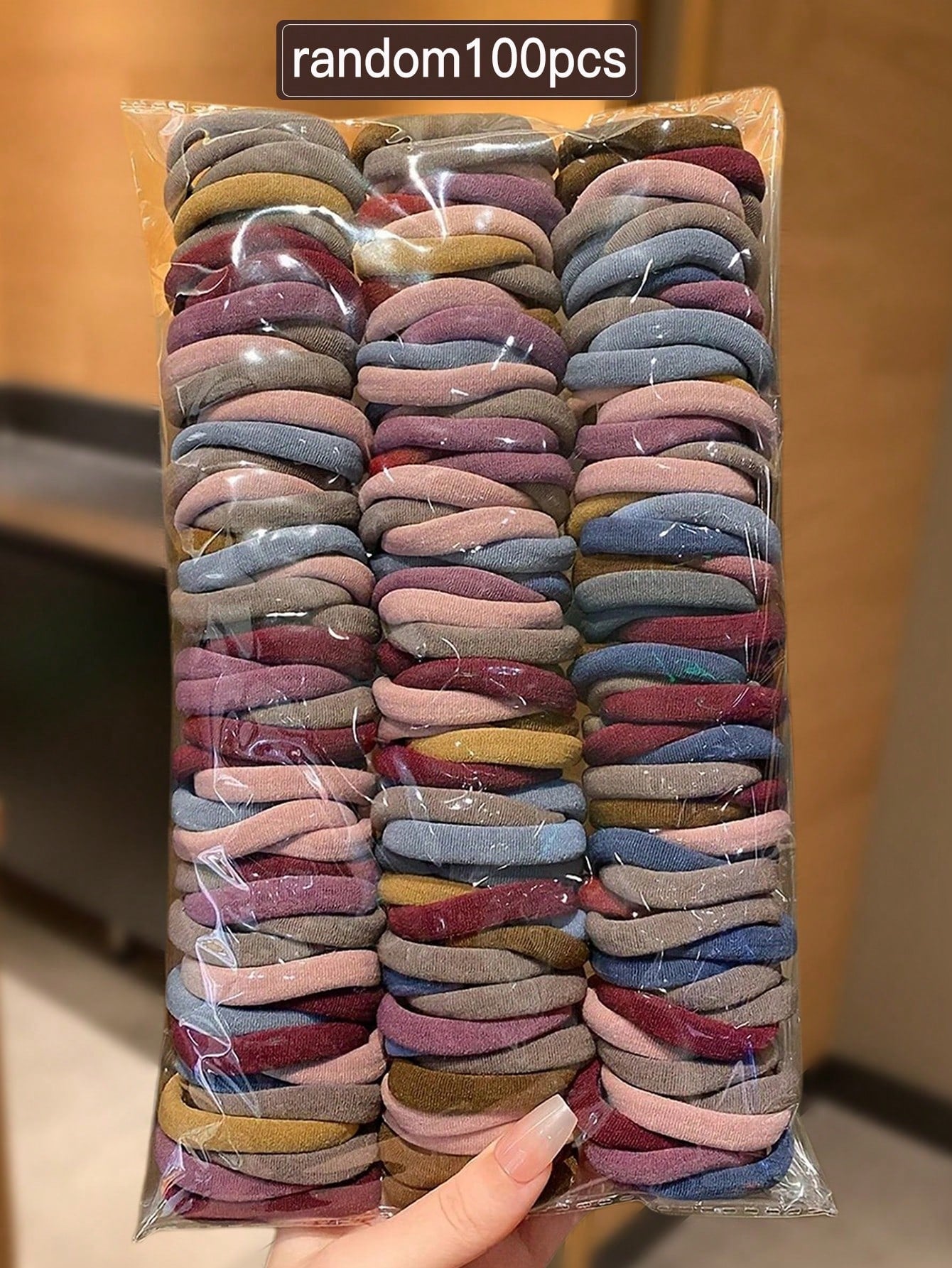 Women Plain Simple Hair Ties 100pcs