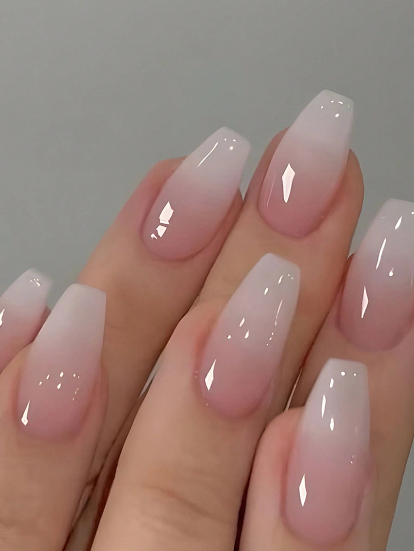 Short Stick-ON Pink Nails