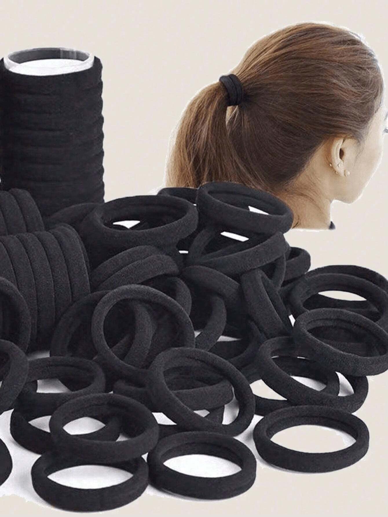 Women Plain Simple Hair Ties 100pcs