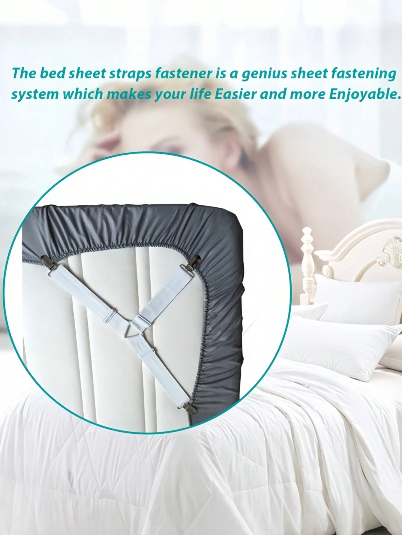 Anti-Slip Sheet Straps 4pcs