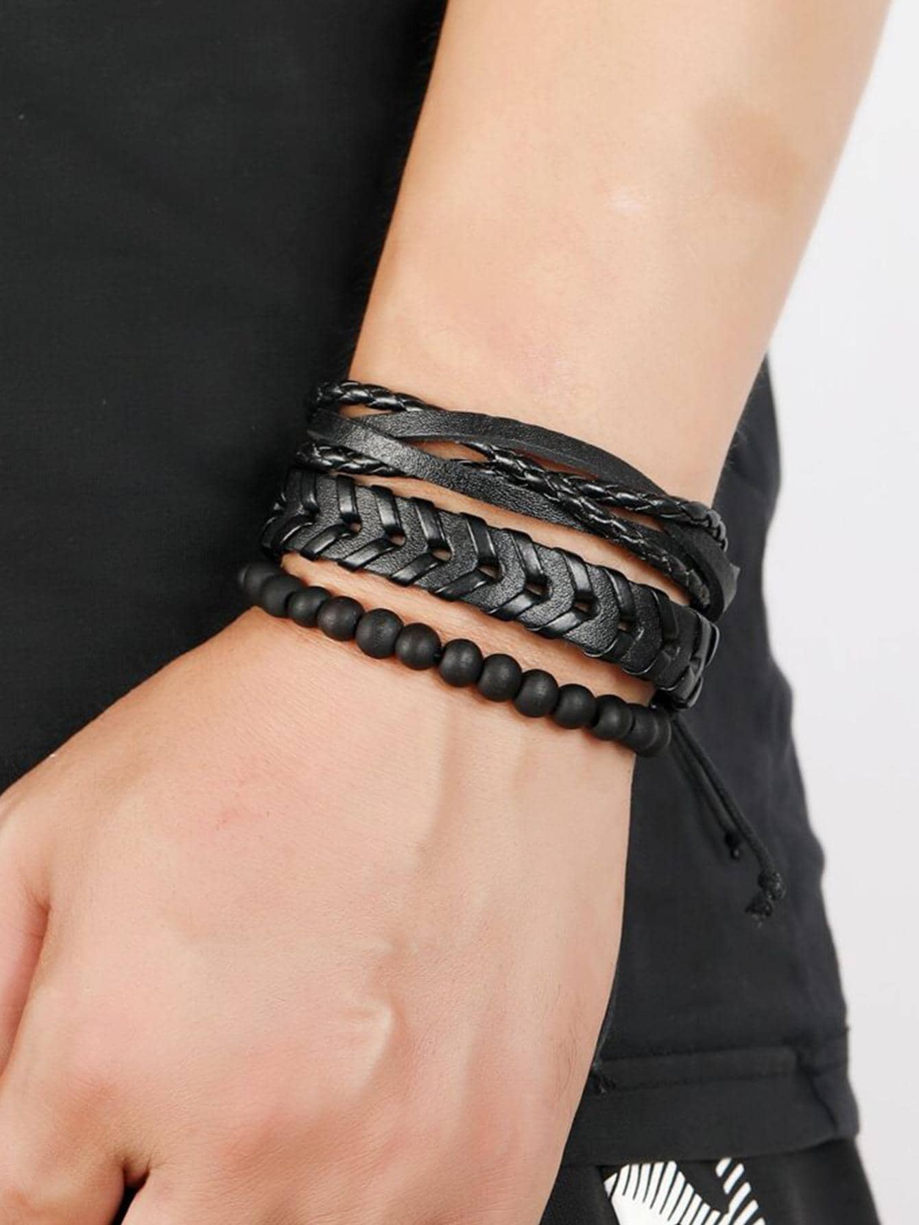 6pcs set Men Braided Bracelet