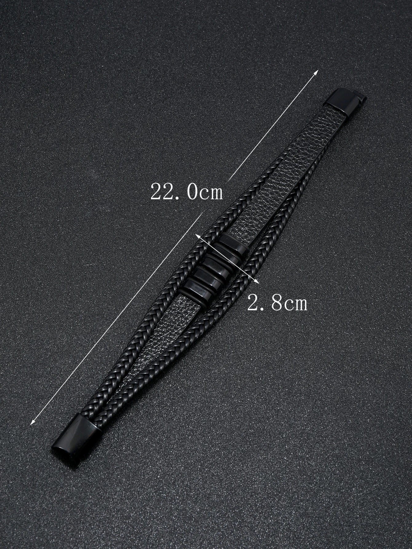3 Parts Leather Magnetic Bracelet