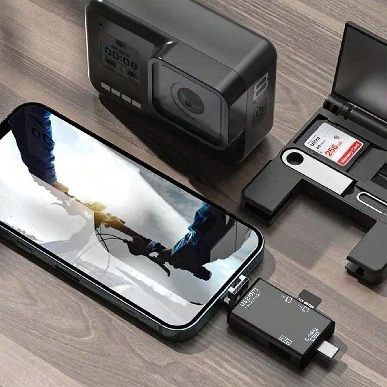 Multifunctional OTG Card Reader 7 In 1 Micro SD