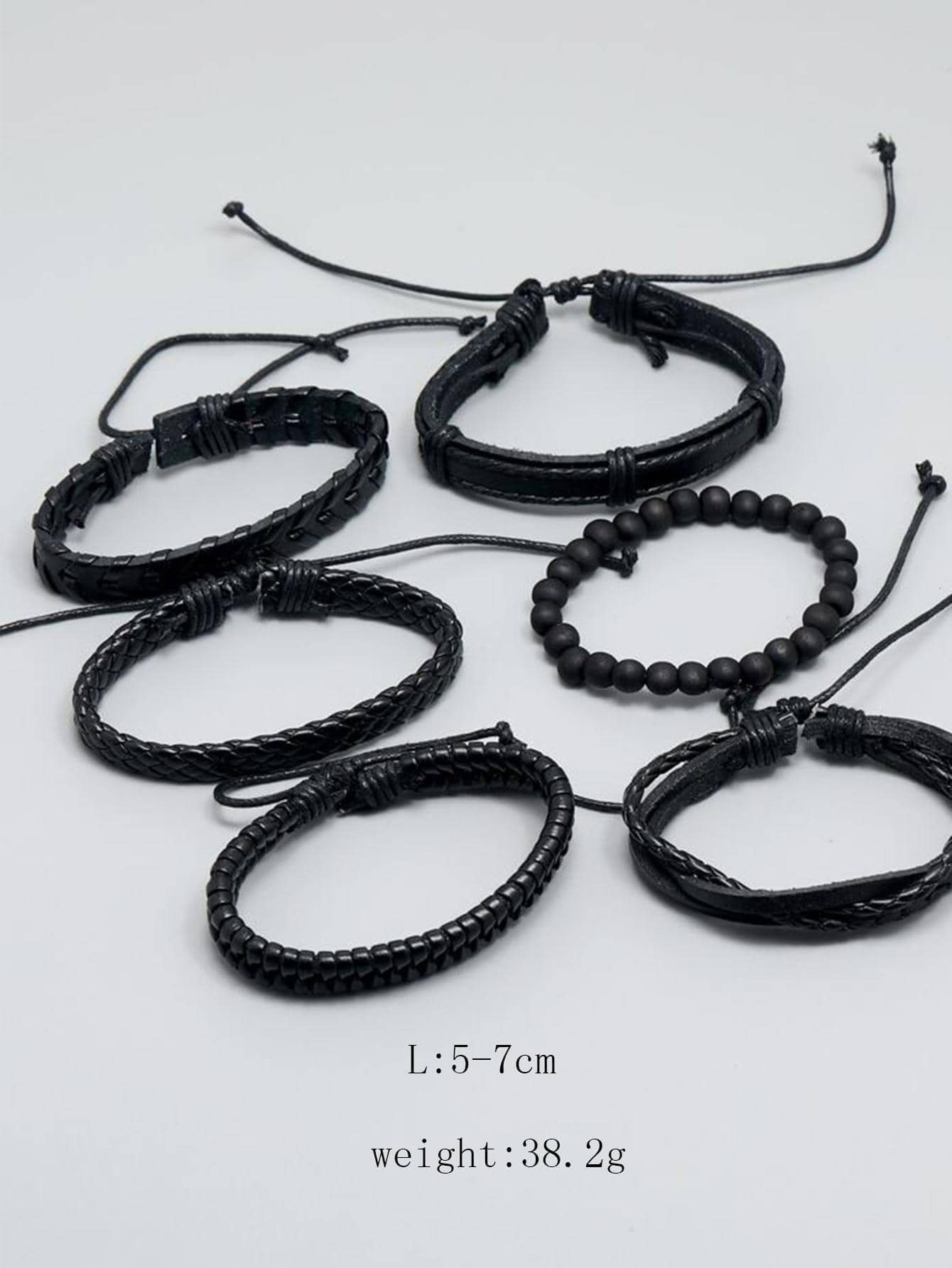 6pcs set Men Braided Bracelet