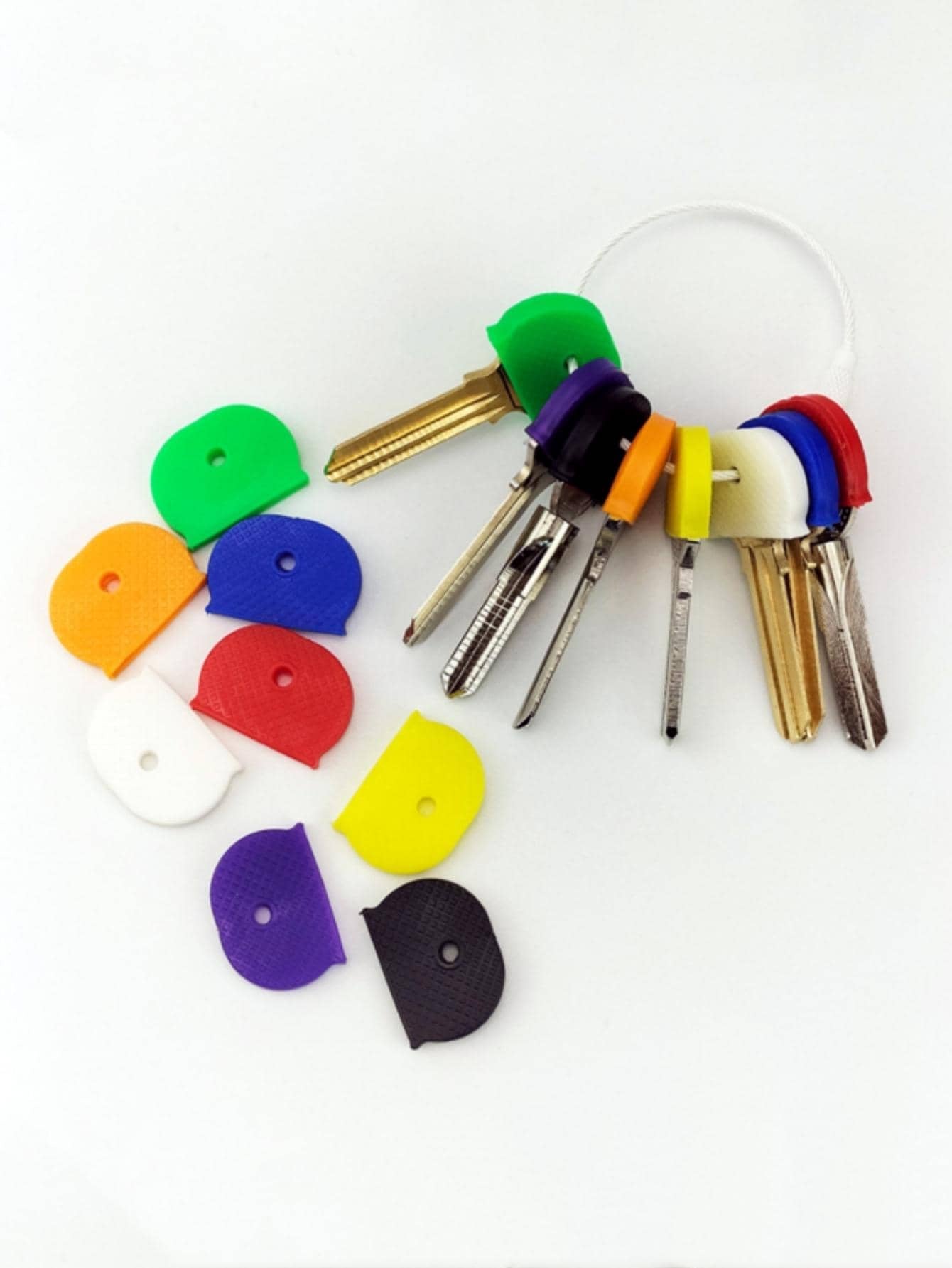 8 pcs Colorful Silicone Key Covers