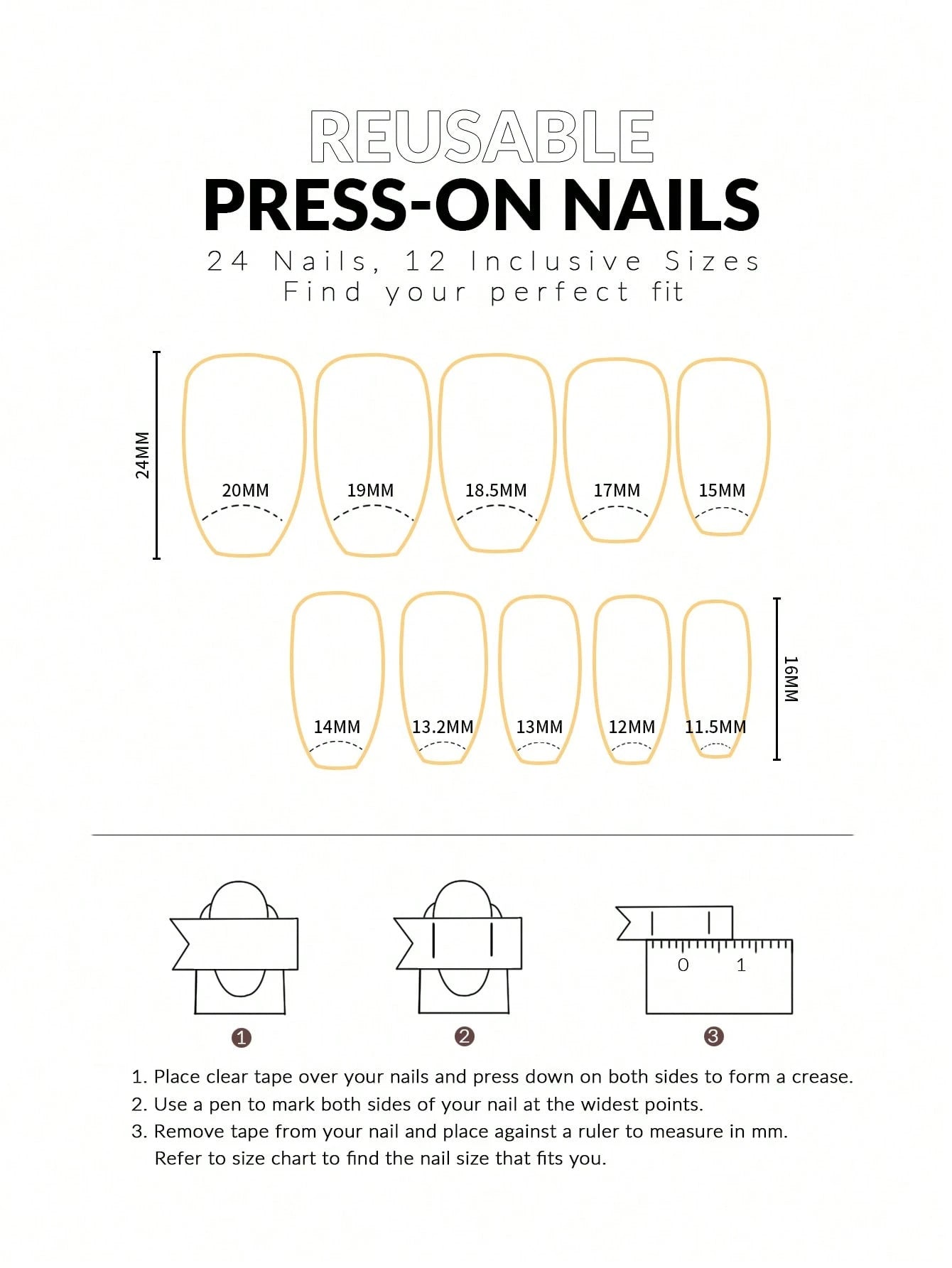 Short Stick-ON Pink Nails