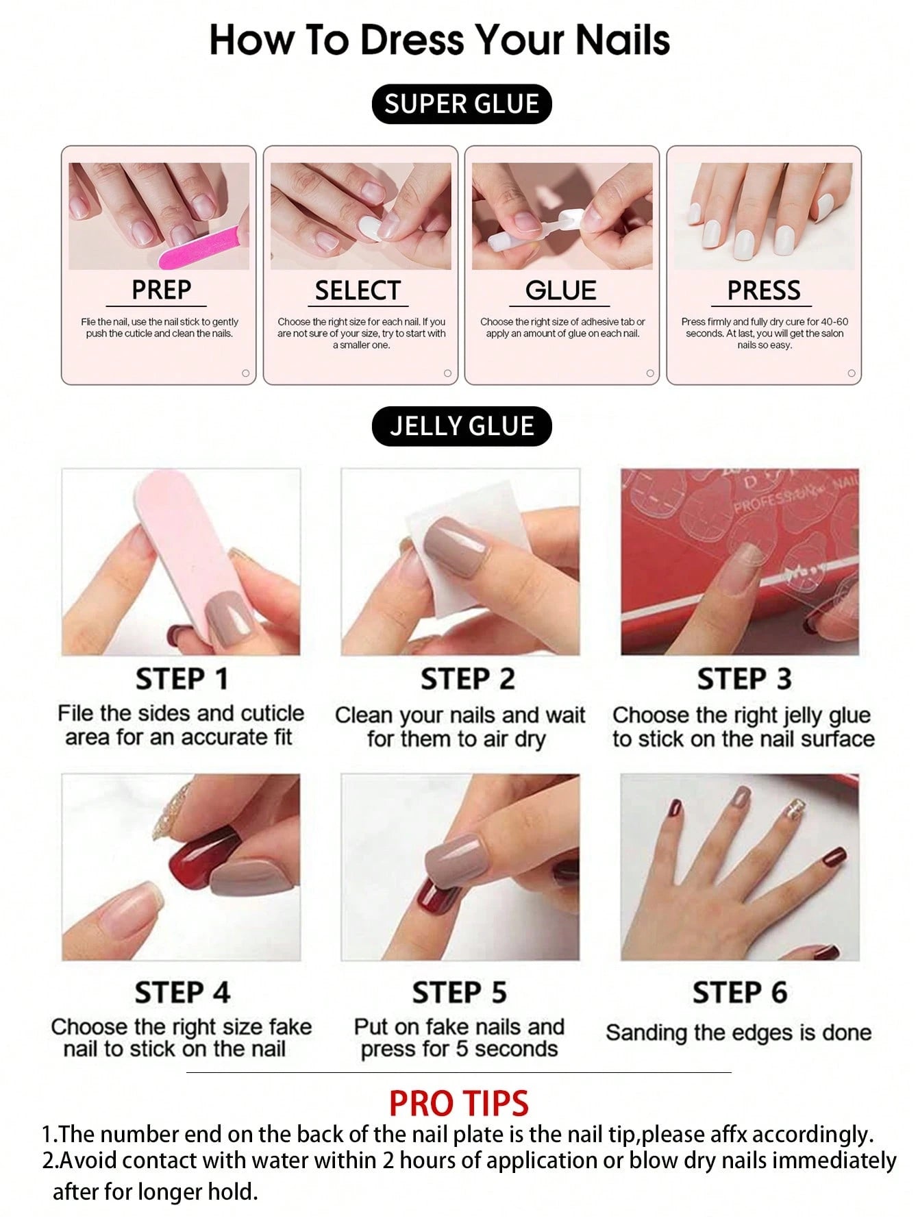 Long Almond Glossy Acrylic Press On Nails