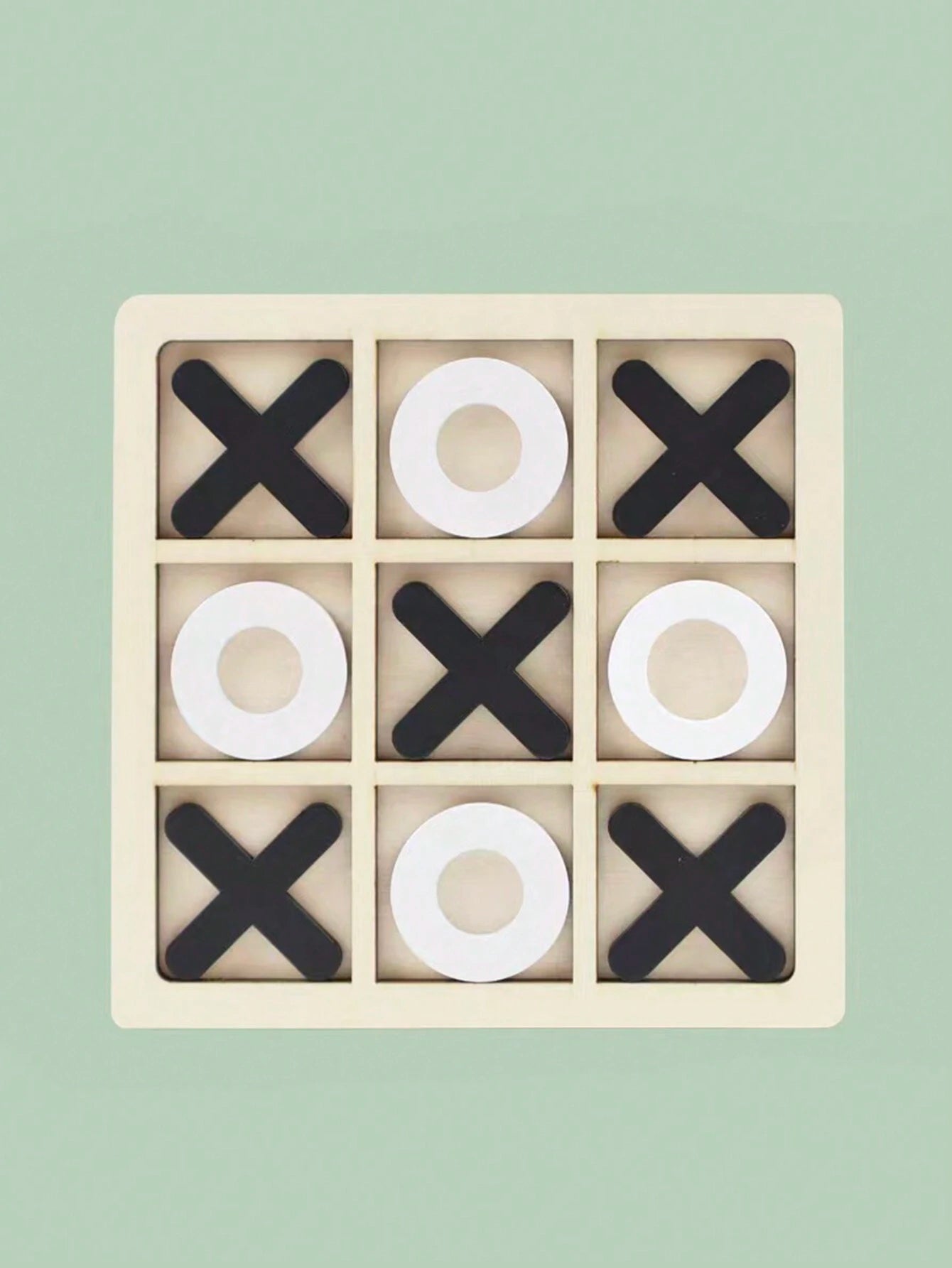 X O TICTACTOE WOODEN SMALL BOARD GAME