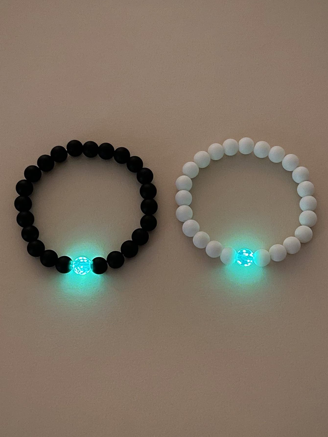 Couple Glow In The Dark Bracelet Stone