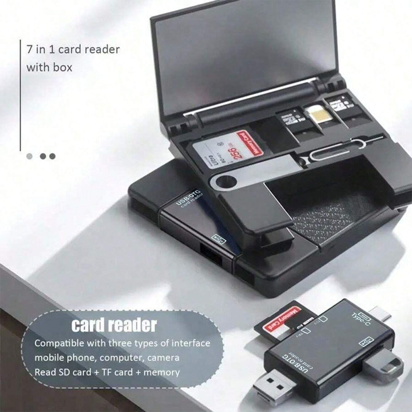 Multifunctional OTG Card Reader 7 In 1 Micro SD