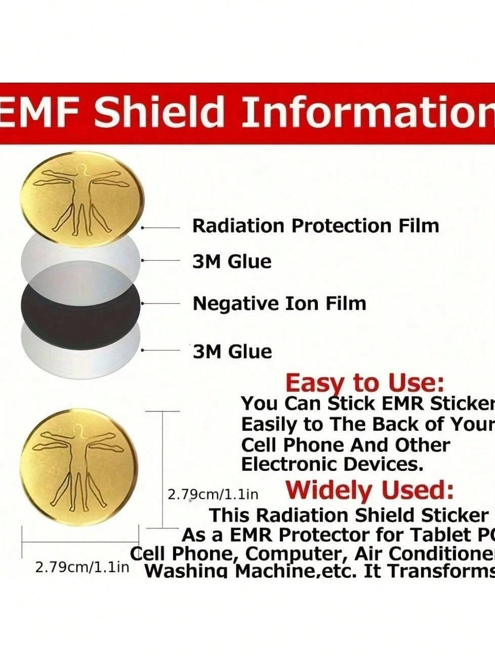 6pcs EMF Protection Anti Radiation