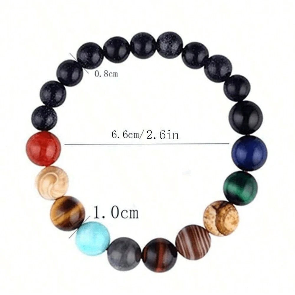 8 Planets Natural Stones Bracelet