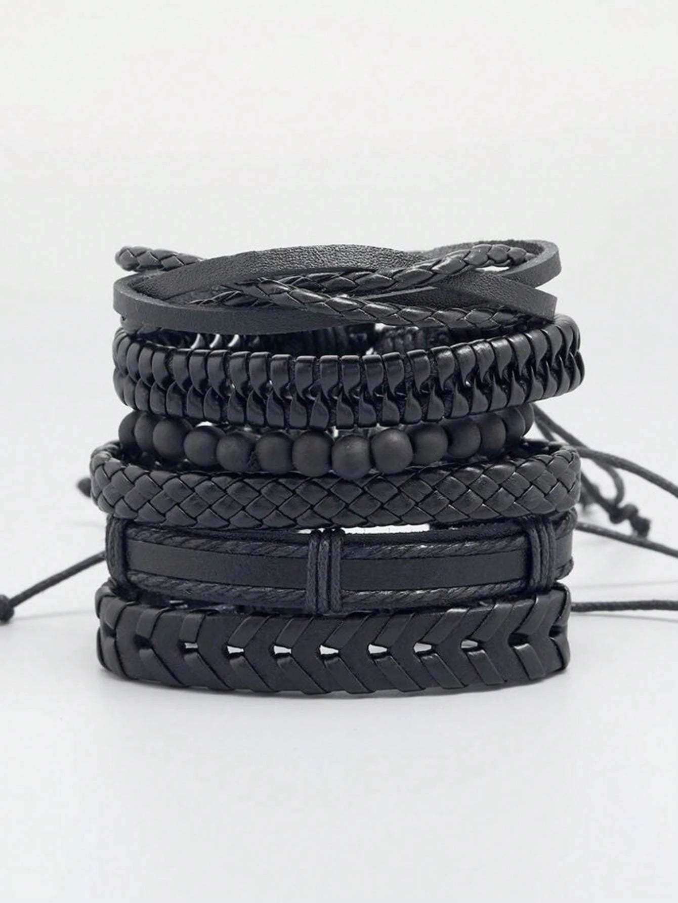 6pcs set Men Braided Bracelet