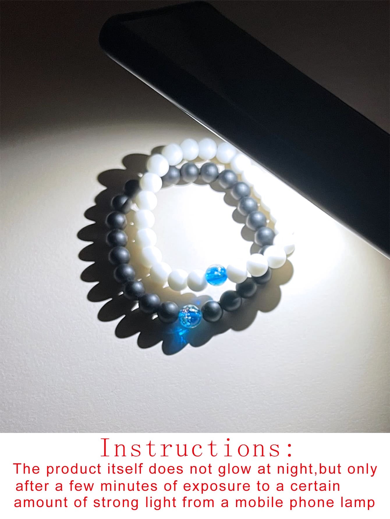 Couple Glow In The Dark Bracelet Stone