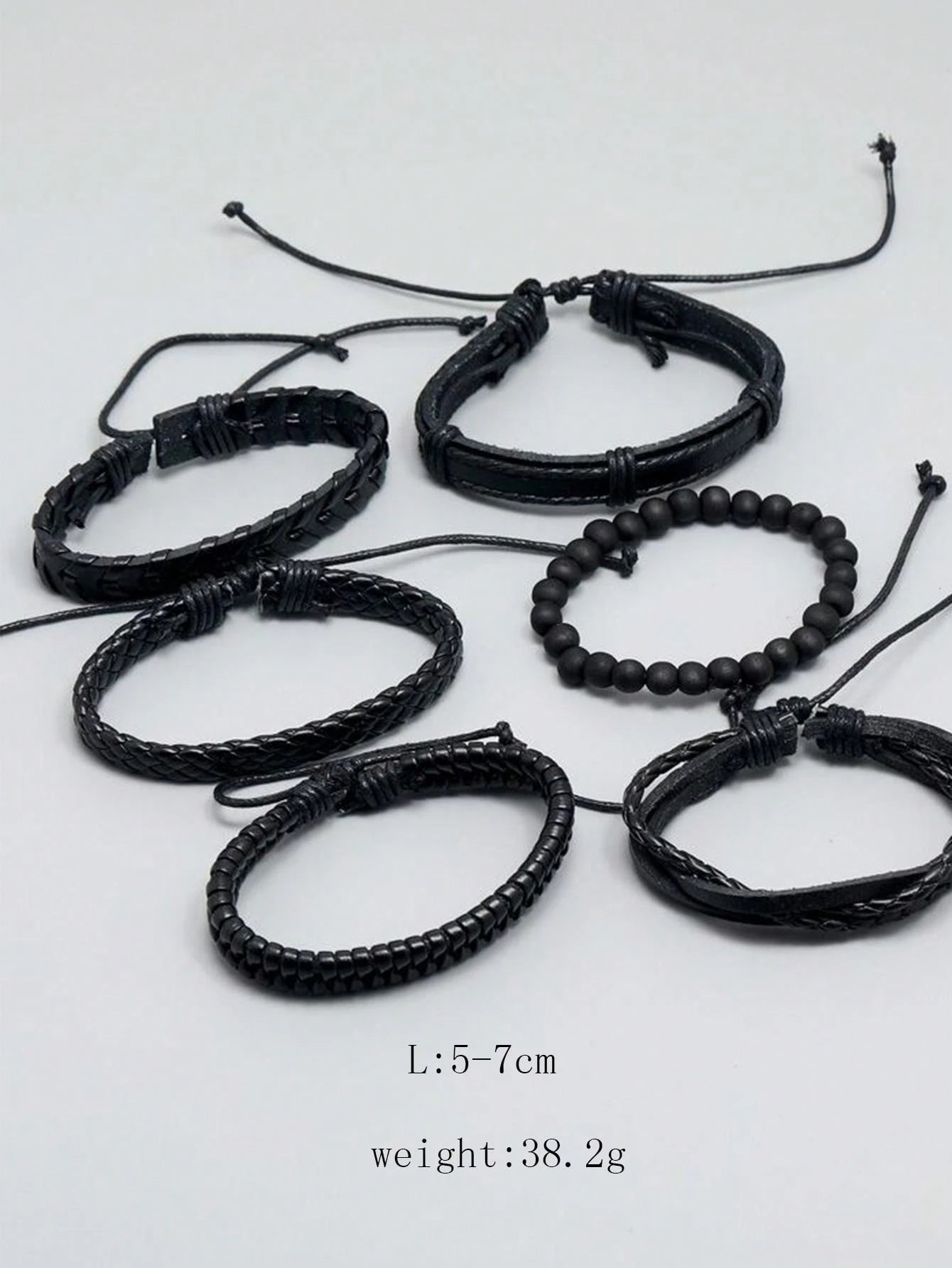 6pcs set Men Braided Bracelet