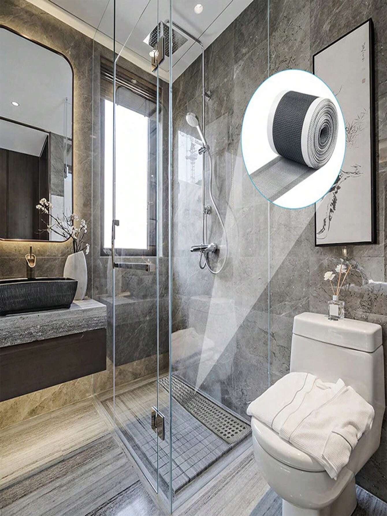 5 meter roll / Cutable Shower Drain Hair Catcher