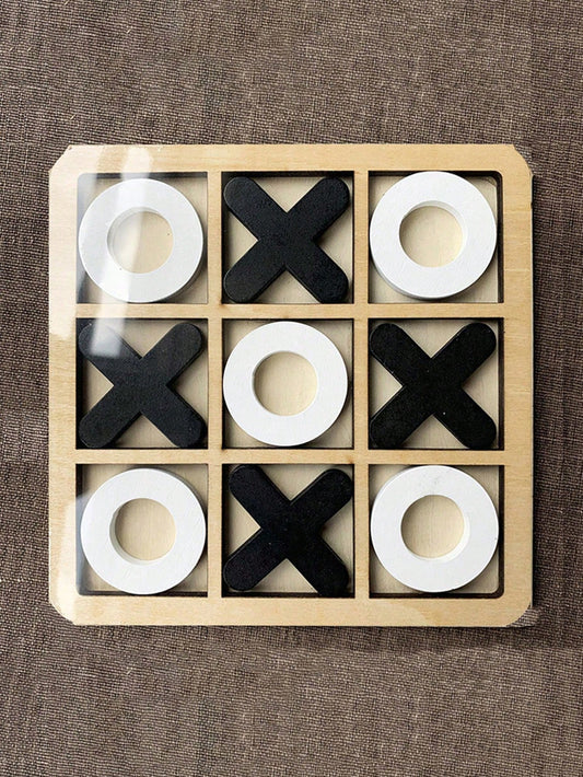 X O TICTACTOE WOODEN SMALL BOARD GAME