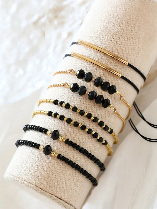 8pc Bracelets/Gold For Women