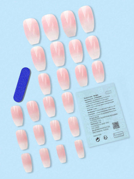 Short Stick-ON Pink Nails