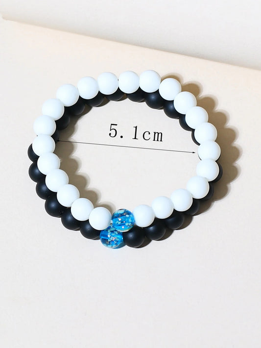 Couple Glow In The Dark Bracelet Stone