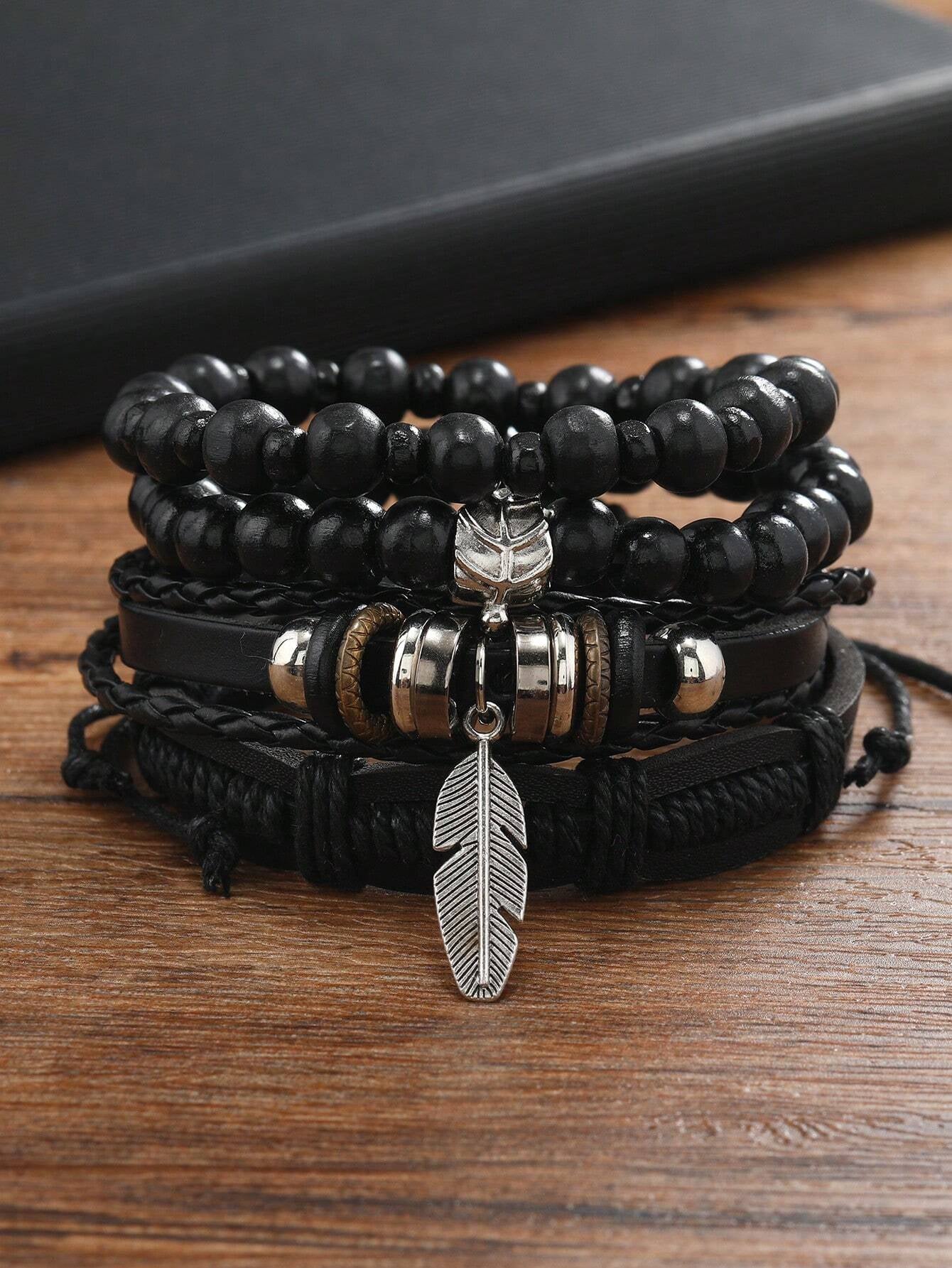 Feather Leather Bracelet